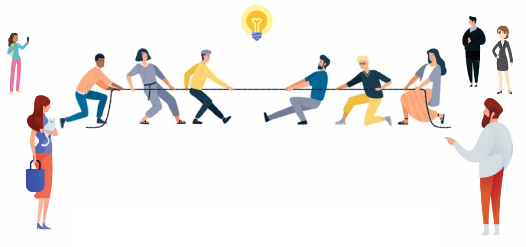 Illustrations and visuals explaining compensation alignment and strategy improvement.